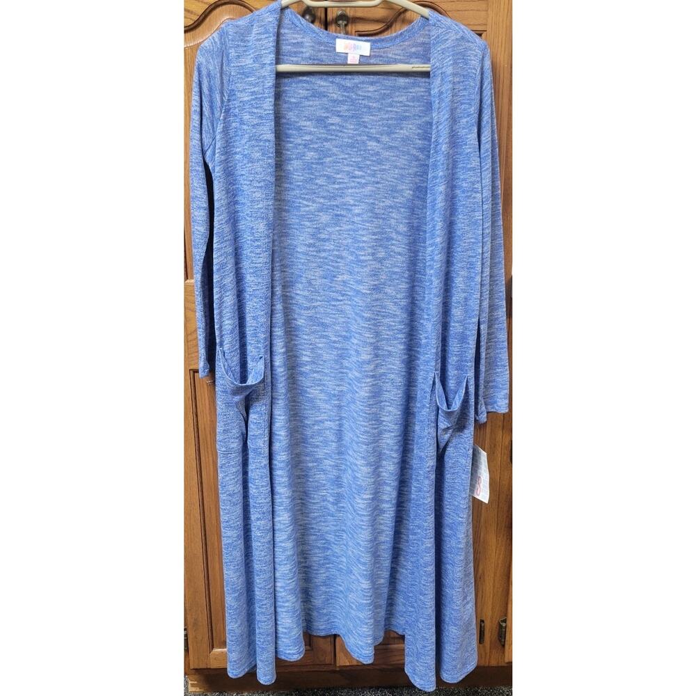 NWT LuLaRoe Womens Blue Sarah Duster Cardigan Size S